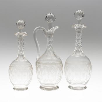 A late 19th century 53 piece glass service.