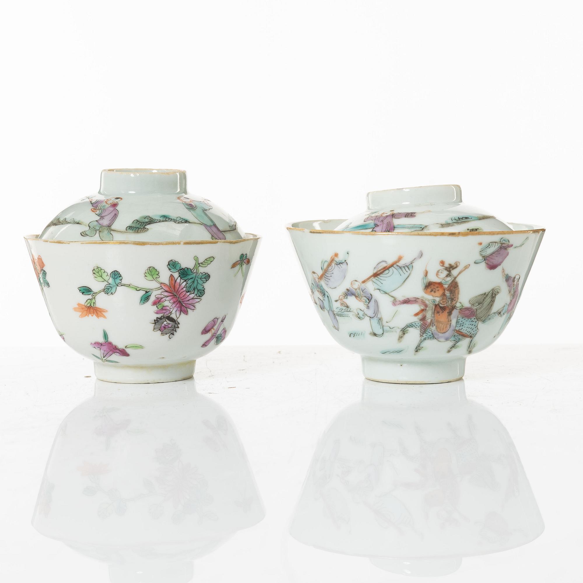 A group of  Chinese famille rose porcelain, around 1900.