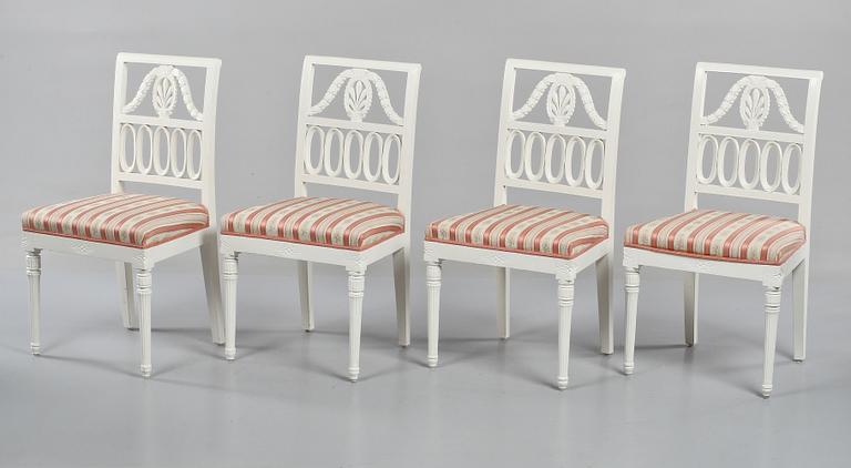 STOLAR, 4 st, Gustaviansk stil, 1900-talets andra hälft.