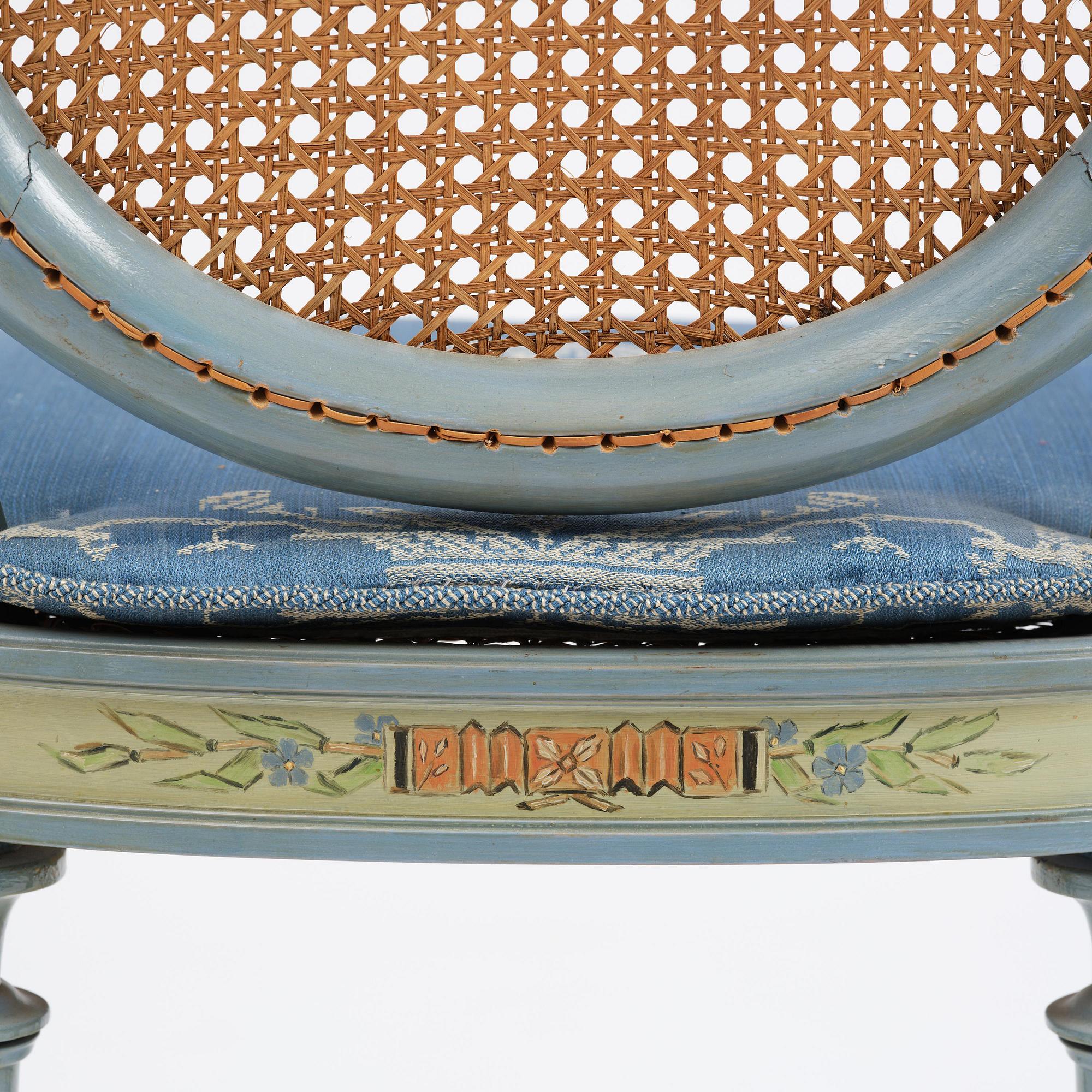 Carl Malmsten, a set of six Swedish Grace chairs, cabinetmaker Albin Johansson, Stockholm, for Villa Kvikkjokk, 1927.