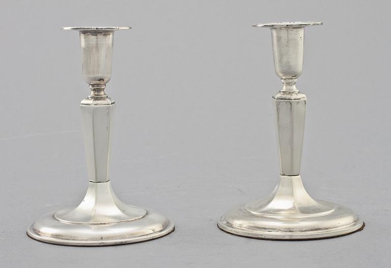 LJUSSTAKAR, ett par silver, Ceson, Göteborg, 1959. Vikt 398 g.