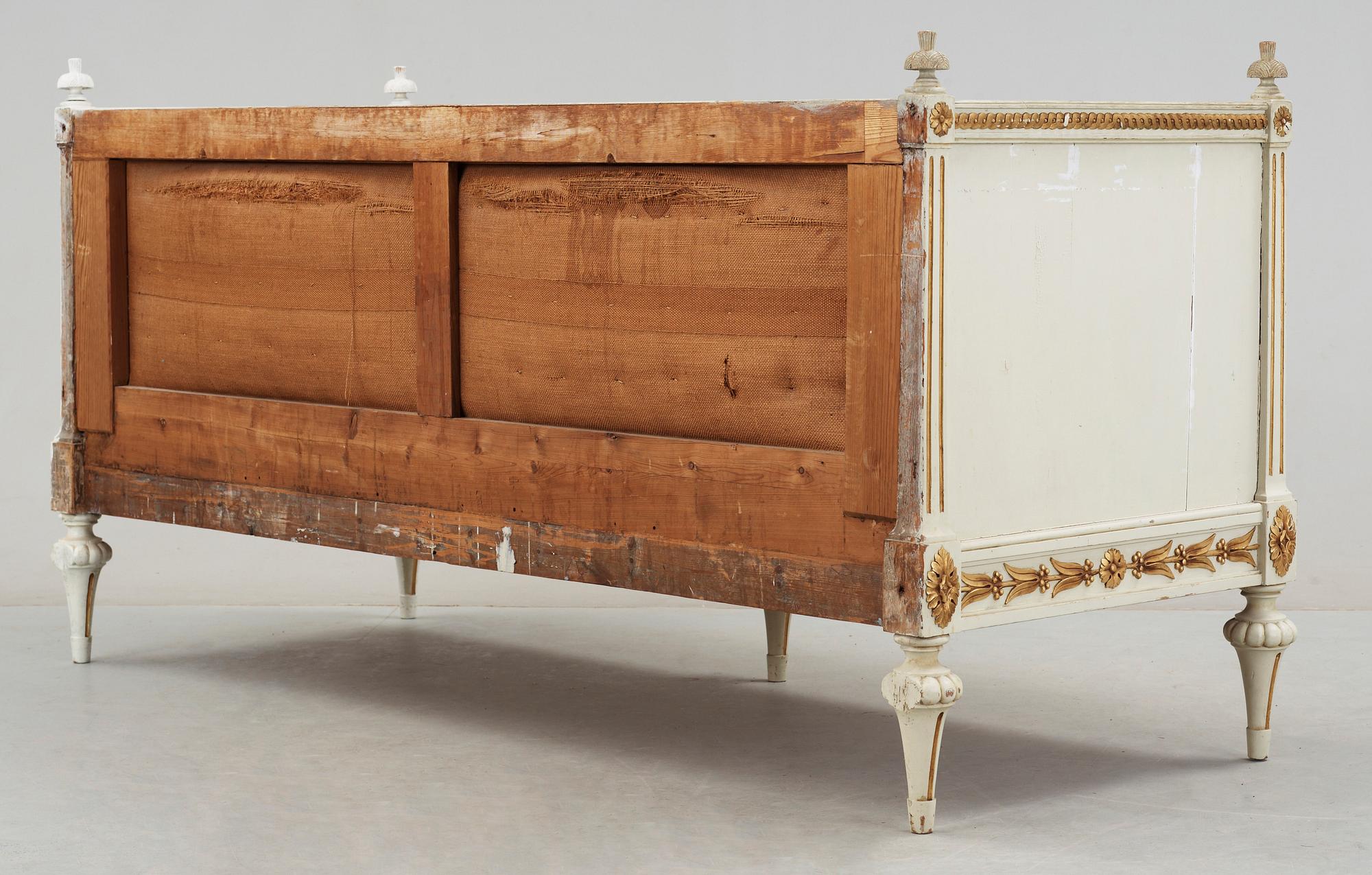 BANKETTSOFFA, sengustaviansk, omkring 1800.