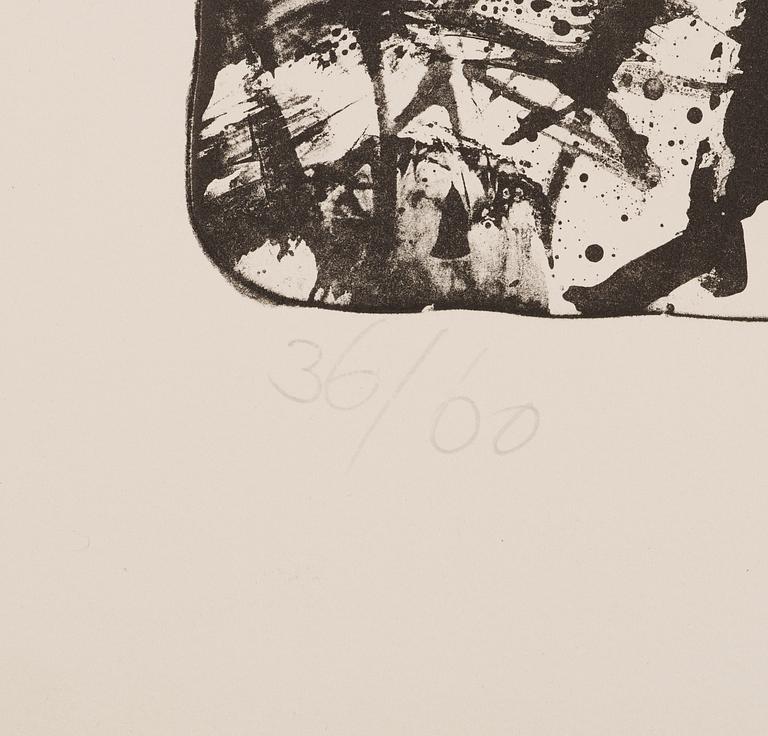 WILLEM DE KOONING, litograph, 1971, signed in pencil and numbered 36/100.