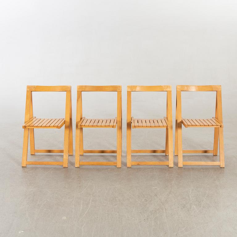 Aldo Jacober, 7 folding chairs for Bazzani, Italy 1970s.