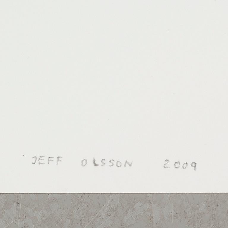JEFF OLSSON, a litograph, signed, numbered 43/90 and dated 2009.