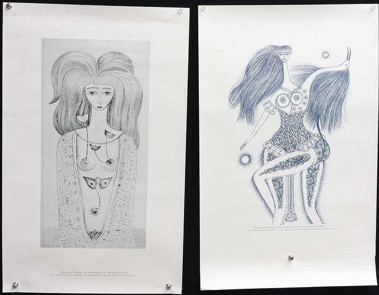 MAX WALTER SVANBERG, 7 delar. Affischer med numr.