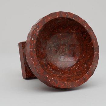 A Swedish Empire 19th century porphyry bowl.