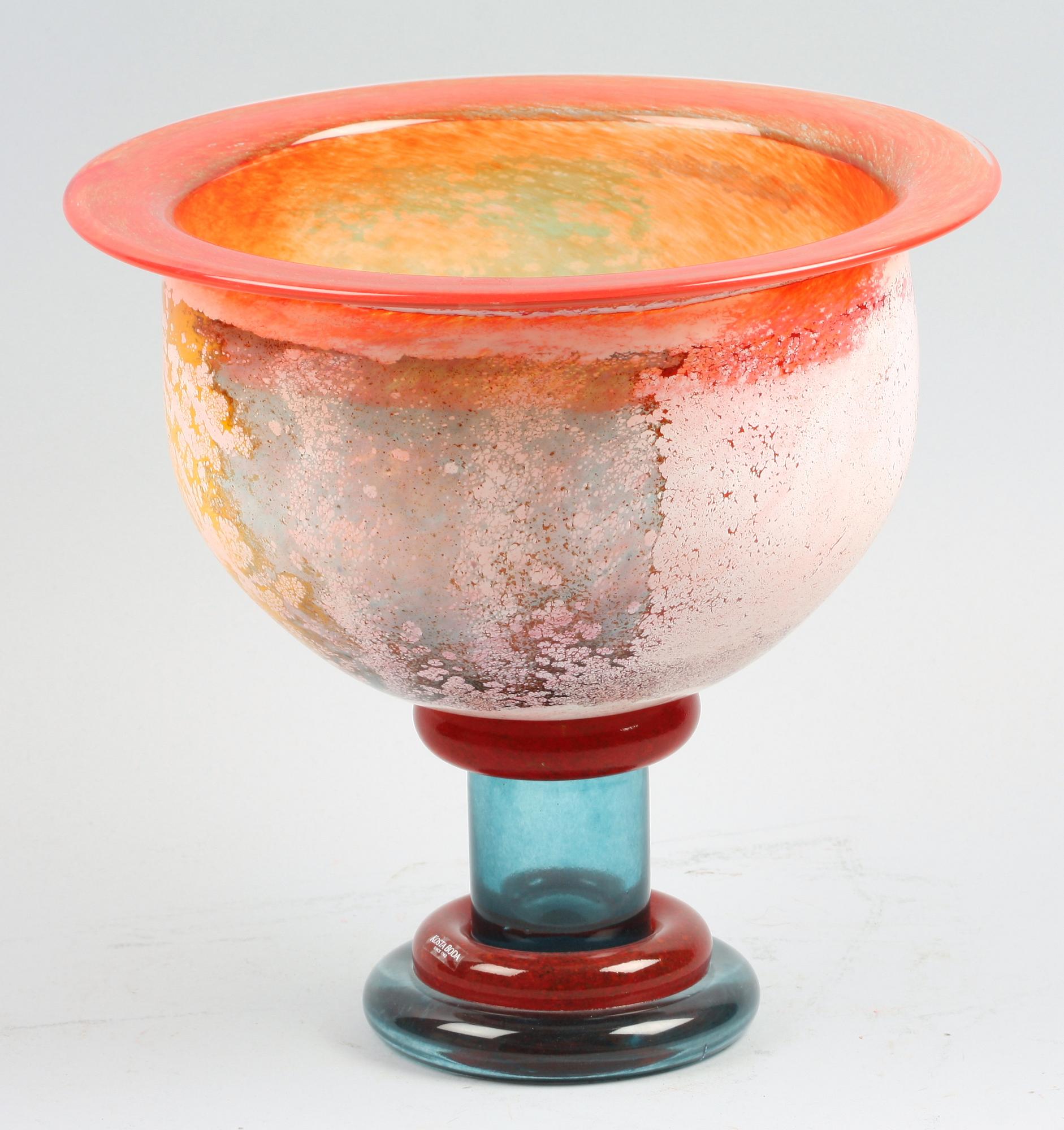 SKÅL PÅ FOT, glas, Kosta Boda.