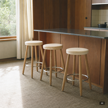 Hans J. Wegner, Barpallar, 3 st, CH 58, Carl Hansen & Son, Danmark, 2000-tal.