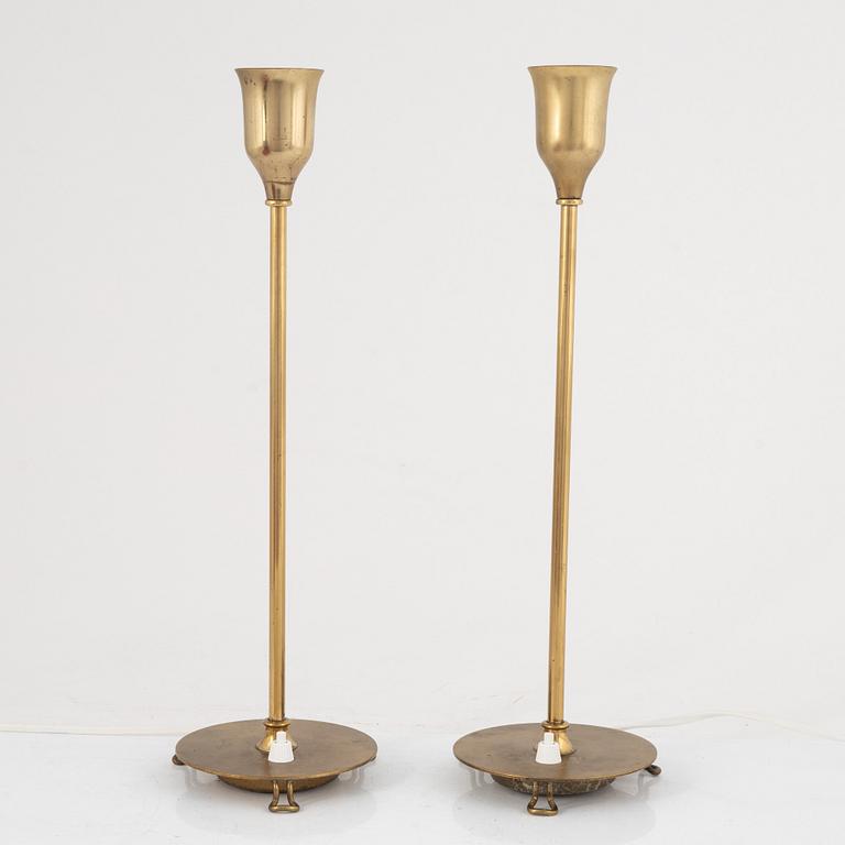 Josef Frank, a pair of model 2552 table lamps, Firma Svenskt Tenn, Sweden.