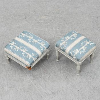 Two 18th Century Gustavians foot stools.