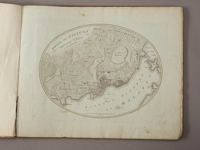 NILS GUSTAV WERMING (1769-1820), Atlas with maps of towns in Sweden, 1806-19.