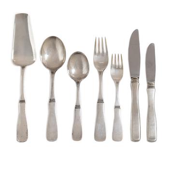 Eric Löfman, a 87-piece silver flatware set, model 'uppsala', MGAB, Sweden, 1962-67.