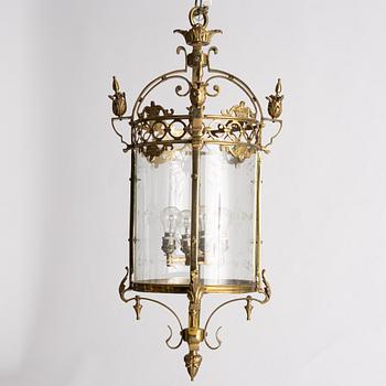 A Gustavian style ceiling lantern, second half of the 20th century.