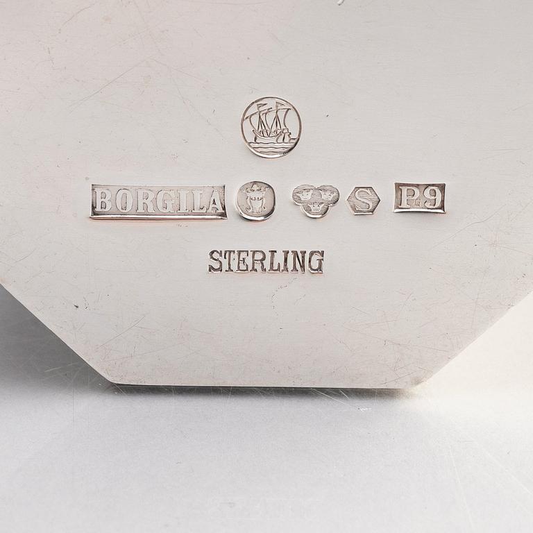 Atelier Borgila, skrivset, 4 delar, sterling silver och järnmalm, Stockholm 1965.