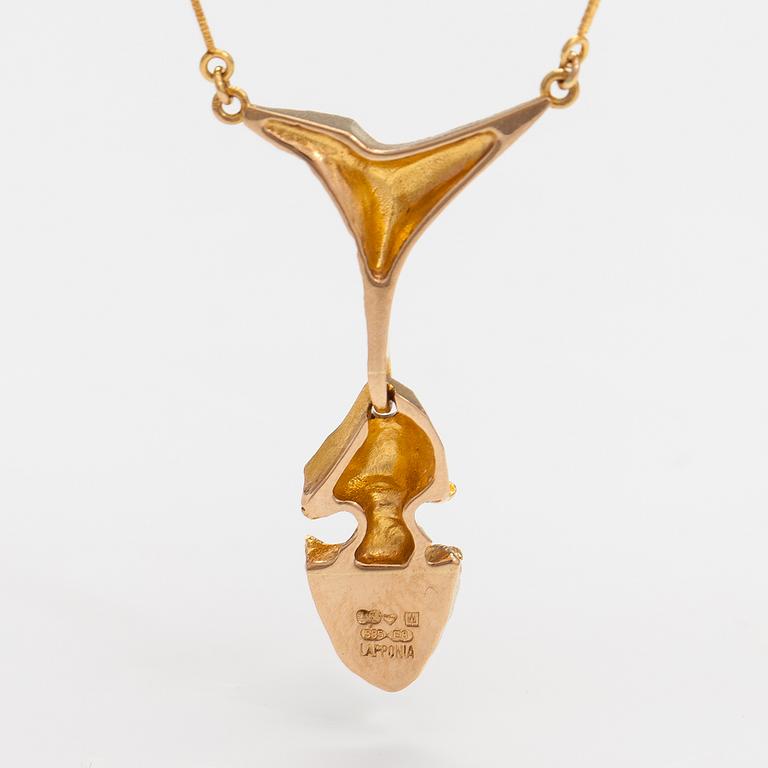 Björn Weckström, A 14K gold and platinum necklace "Kaira". Lapponia 1982.