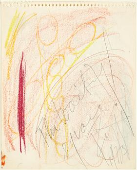 Eddie Figge, mixed media on paper, signed and dated 1973.