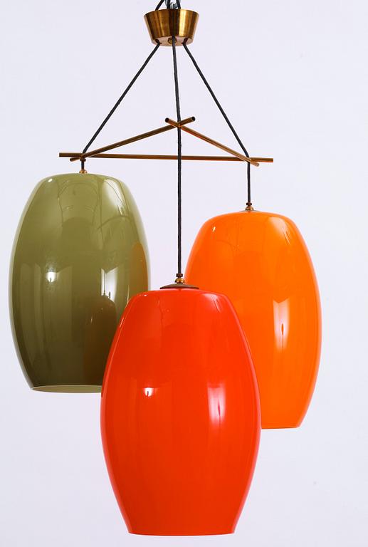 A Vistosi Vetreria ceiling lamp, Italy 1960's.