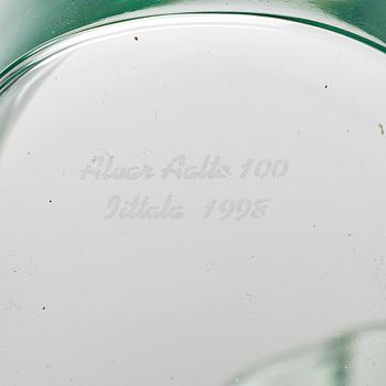 Alvar Aalto, maljakko, 3030, lasia, "Savoy", merkitty "Alvar Aalto 100 Iittala 1998".