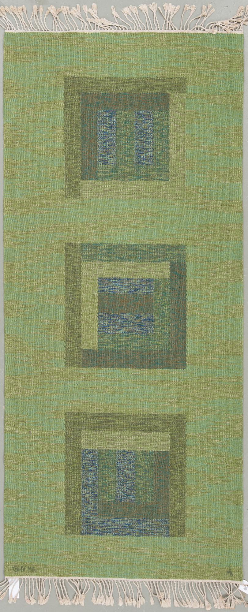 GALLERIMATTA, rölakan, Gammelstads Handväveri AB. Signerad MÅ (Margareta Åkerberg). Ca 238x104 cm.