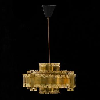 SVEN AAGE HOLM-SÖRENSEN, a 1960's-/70's brass ceiling lamp.