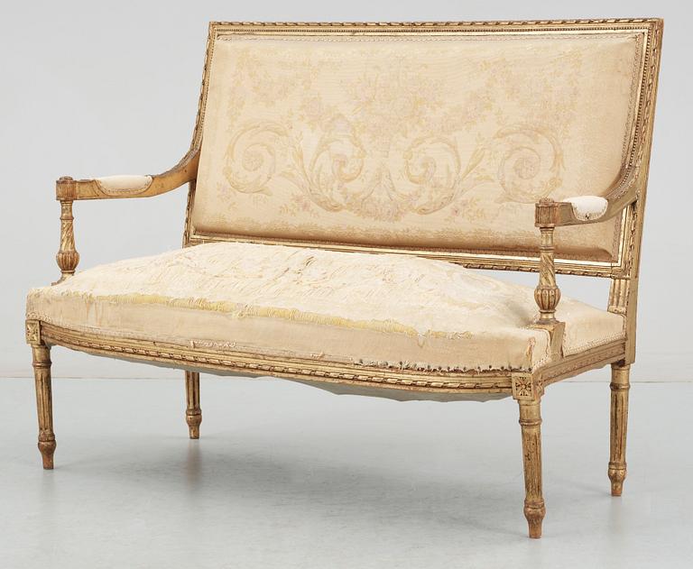 Soffa, Louis XVI stil, 1860-tal.