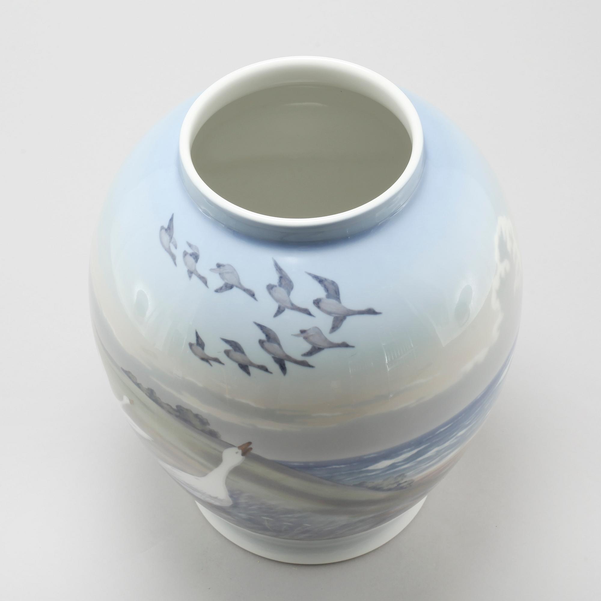 A porcelain vase from Royal Copenhagen, Denmark, second half of the 20th century.