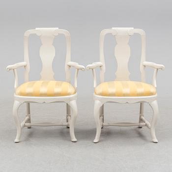 A pair of second half of the 18th century rokoko chairs.