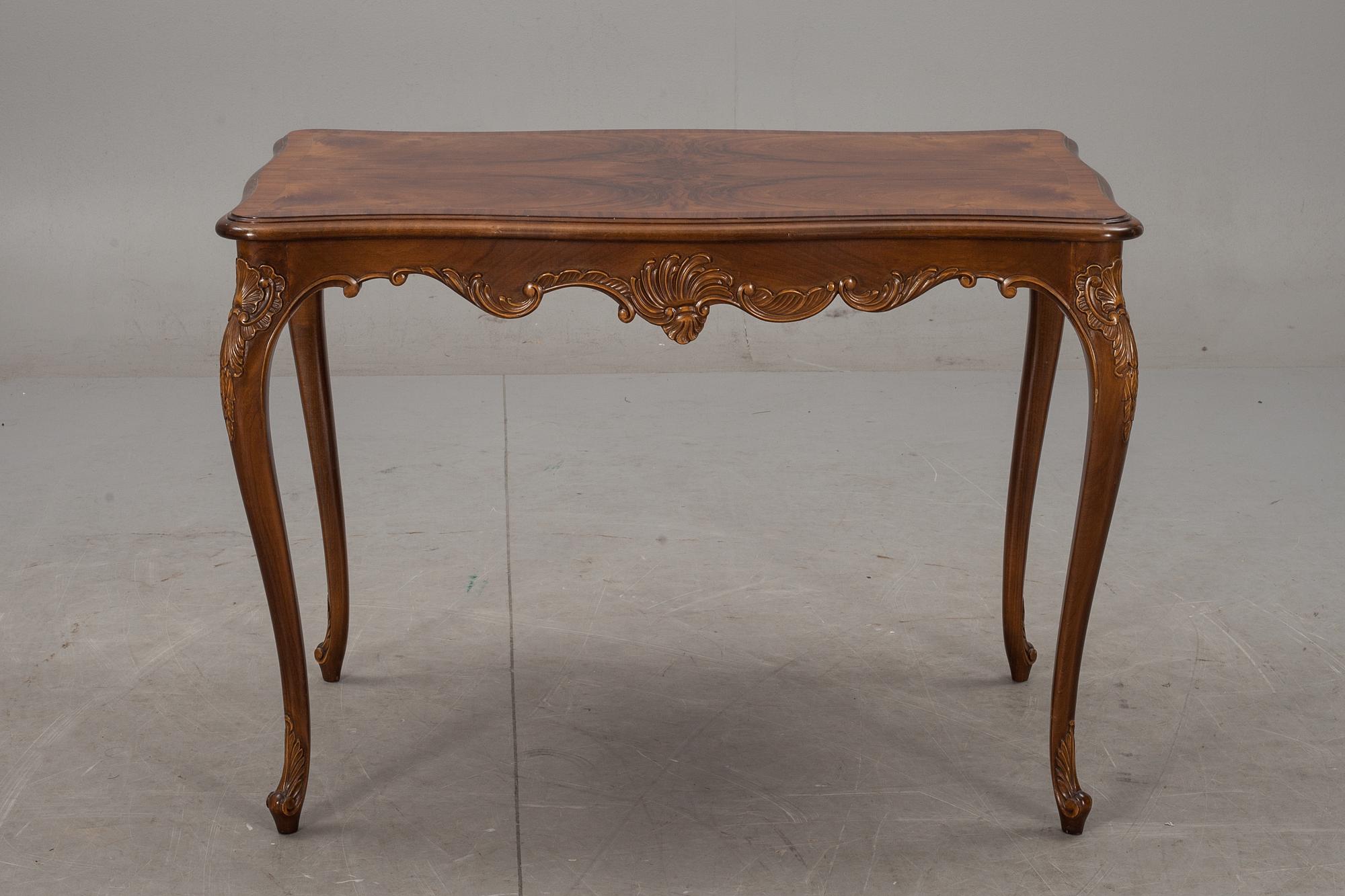 SALONGSMÖBLEMANG, 4 delar, rokokostil, Reimers Möbler, Mjölby, 1900-talets mitt.