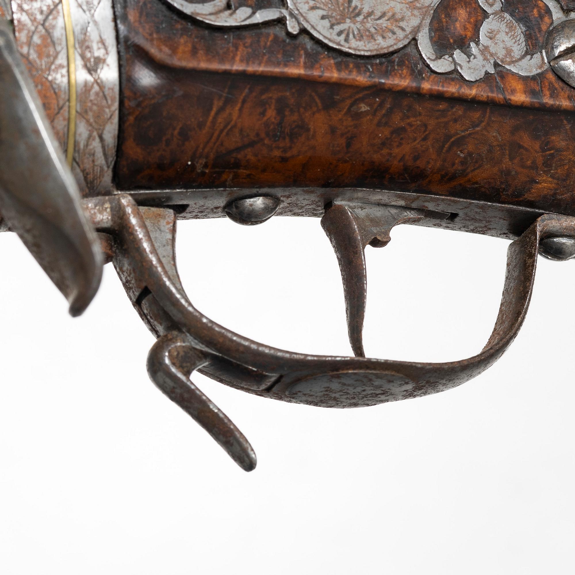 Flintlåspistol, s k Wender, signerad, 1700-talets mitt.