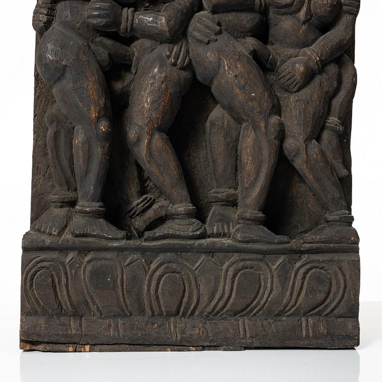 A Southeast Asian wooden panel, 20th century.