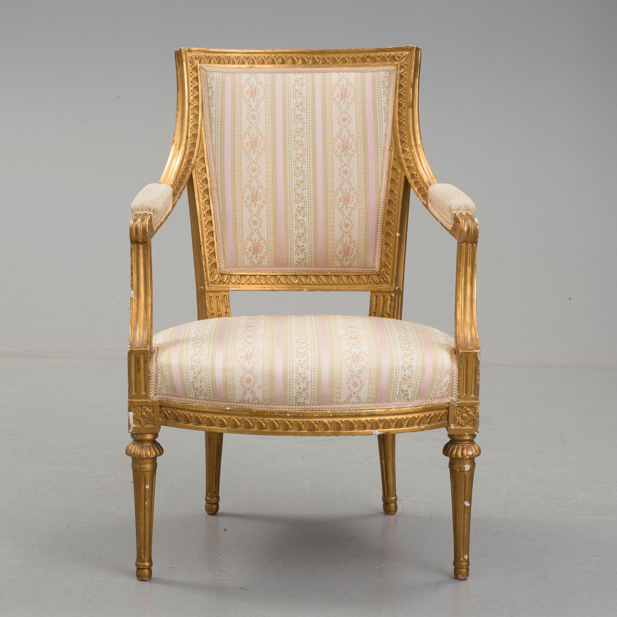 KARMSTOL, Gustavianskt stockholmsarbete, 1700-talets slut.