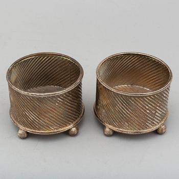 A pair of silver plates coasters, first half of the 20th century.