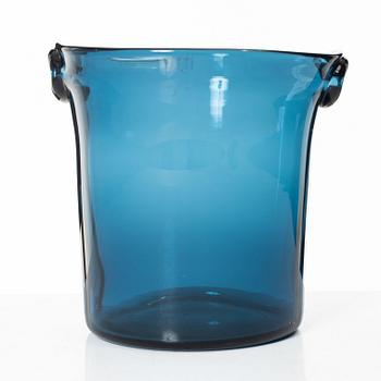 Nils Landberg, wine cooler, glass, Orrefors, 1950's.