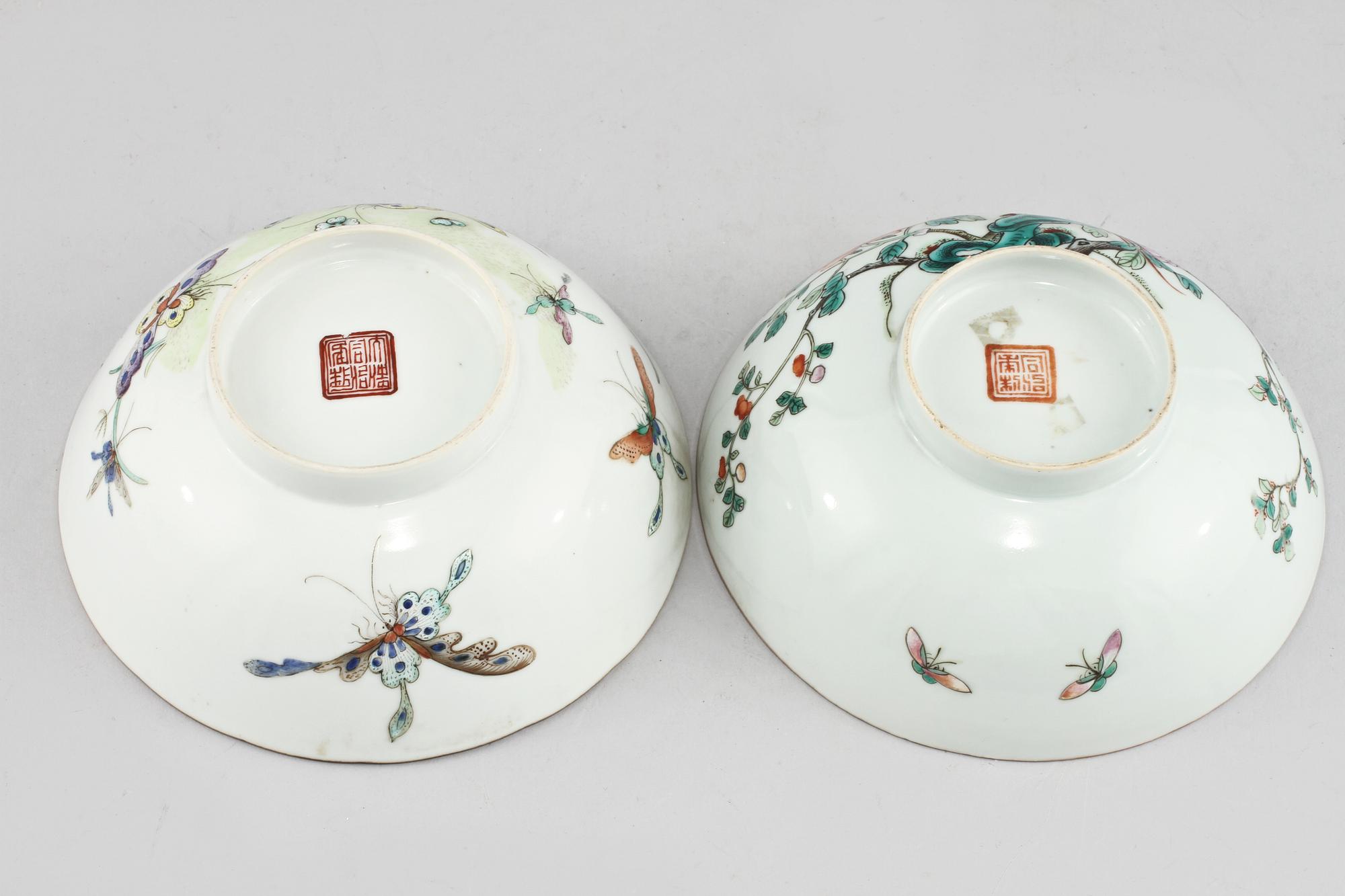 SKÅLAR, 4 st, porslin, Kina, 1900-tal.