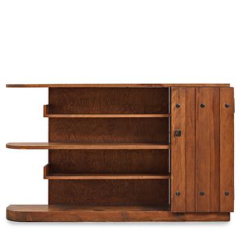 336. Axel Einar Hjorth, a "Lovö" stained pine bookshelf, Nordiska Kompaniet Sweden 1930's.