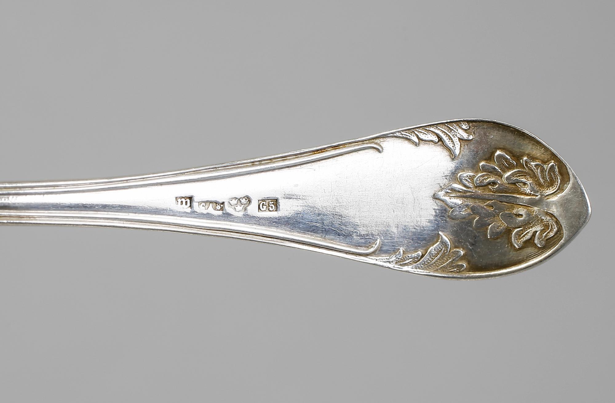 PARTI SILVER, 22 delar, bland annat Anders Gustaf Carlberg, Eksjö, 1858. Vikt ca 628g.