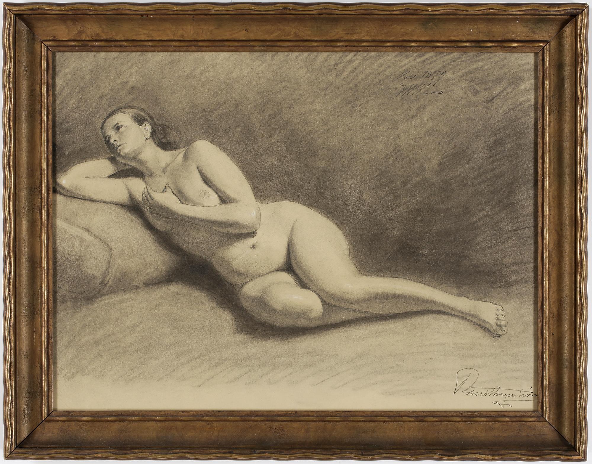 ROBERT THEGERSTRÖM, kolteckning, signerad, approberad nov 1879.