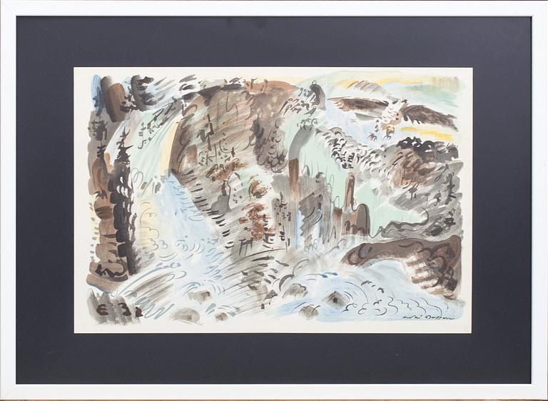 ANDRÉ MASSON, colour lithographe, signed in print, from Verve no 27-28 1952.