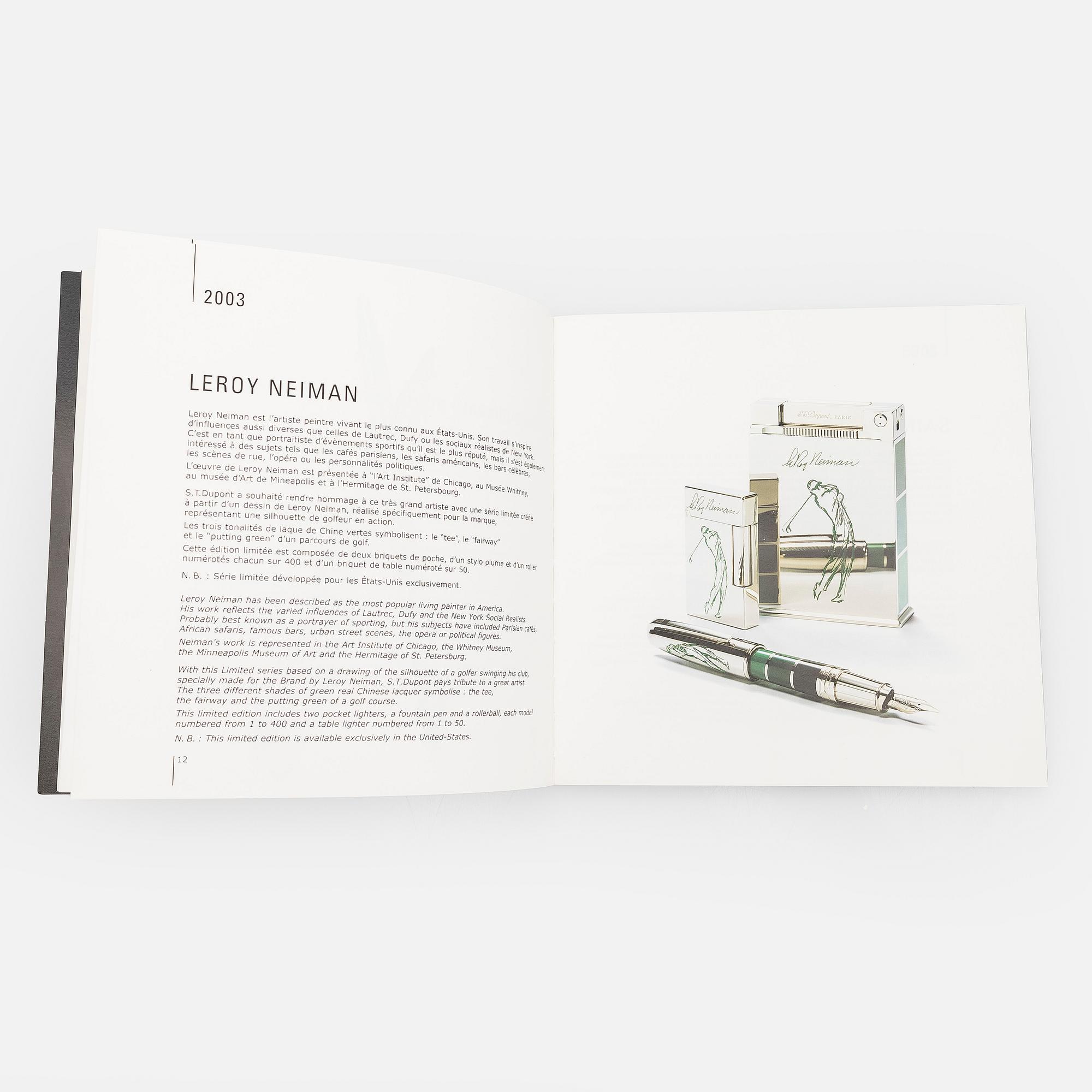 S.T.Dupont, LeRoy Neiman, tändare, limited edition, "Golf", 2003.