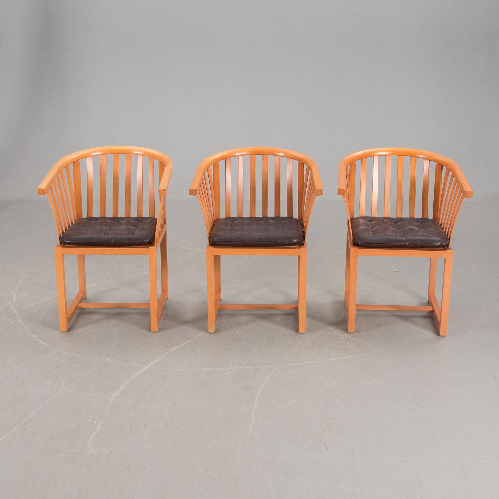 KARMSTOLAR, 3 st, "Waxholmare", Åke Axelsson för Gärsnäs.