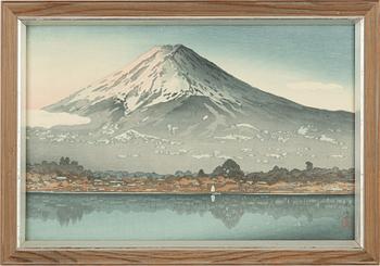 Koitsu Tsuchiya, after, a woodblock print in colours, 20th century.
