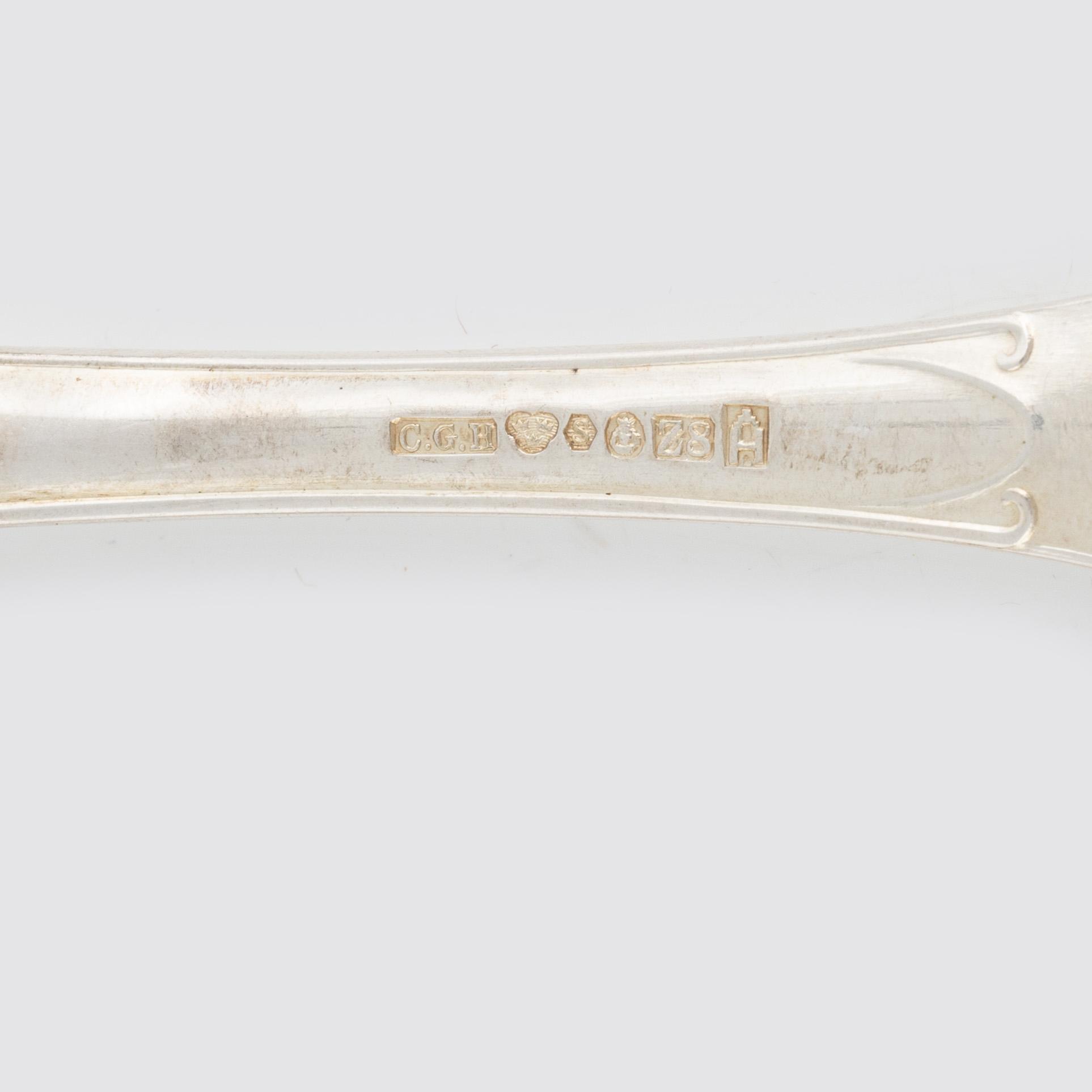 Bestickuppsättning, 46 delar, silver, modell "Prins Albert", bl.a. CG Hallberg, Stockholm 1949.