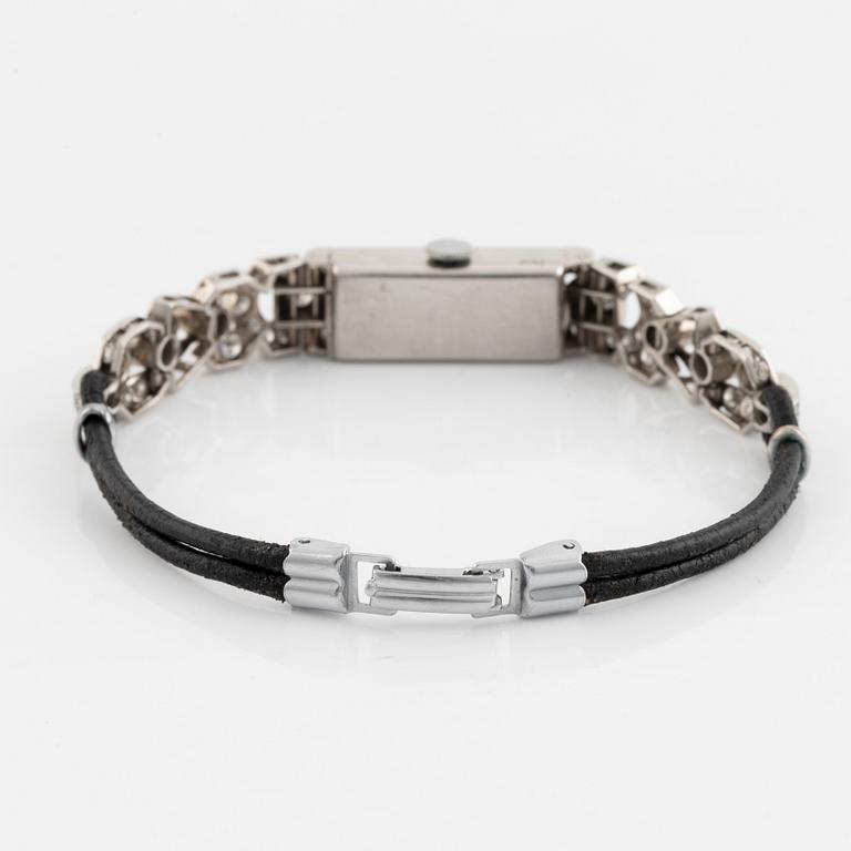 Aftonklocka art déco, platina med diamanter.