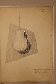 Hans Bergström, a ceiling lamp, model "157", ateljé Lyktan, Sweden 1950s.