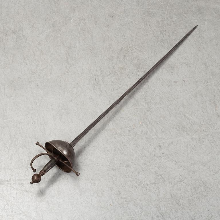 A Spanish cup-hilted rapier, probably 19th Century.