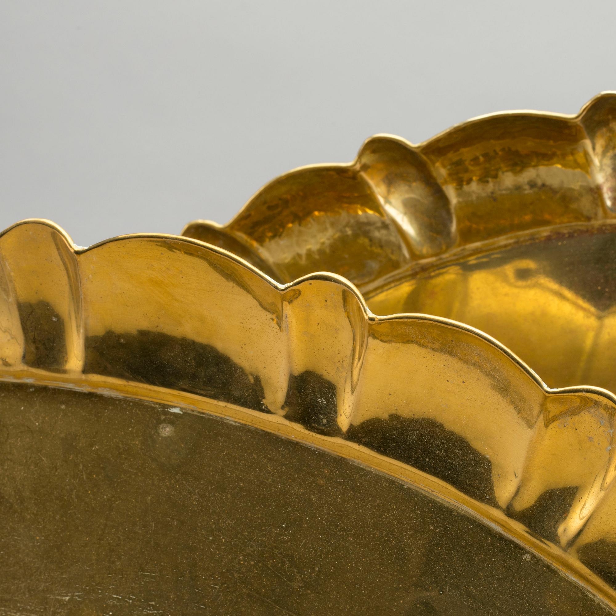 FIRMA LARS HOLMSTRÖM ARVIKA, brickor, 2 st, mässing, Arvika Konstsmide, 1900-talets andra hälft.