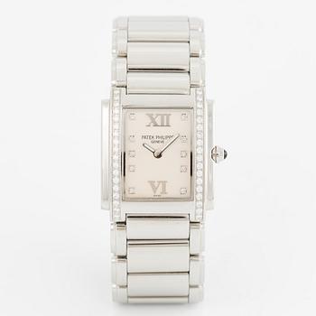 Patek Philippe, Twenty-4, "Diamond Dial", wristwatch, 25.1 x 30 mm.