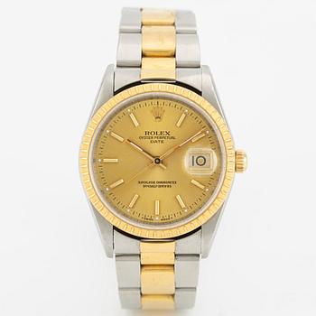 Rolex, Oyster Perpetual, Date, wristwatch, 34 mm.