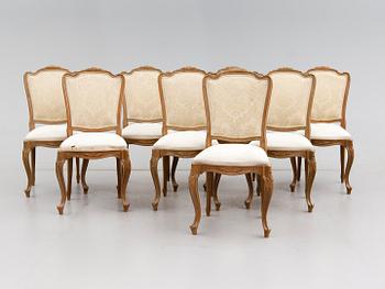 MATGRUPP, 9 delar, rokokostil, 1900-talets mitt.